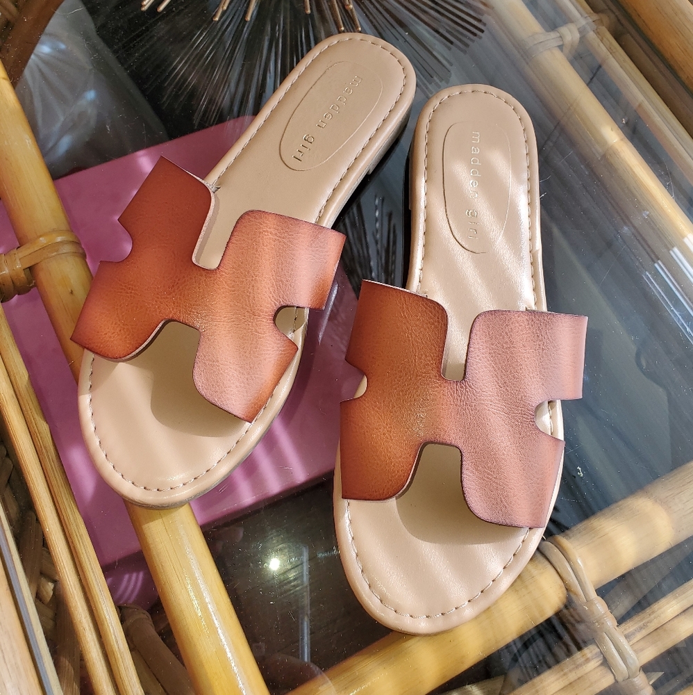 Madden Girl sandals- cut out design slides sz 6.5
